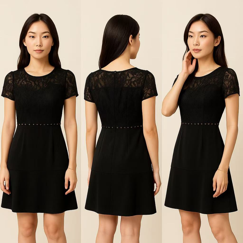 MOJIE 黑色连衣裙 （M92-F2027）